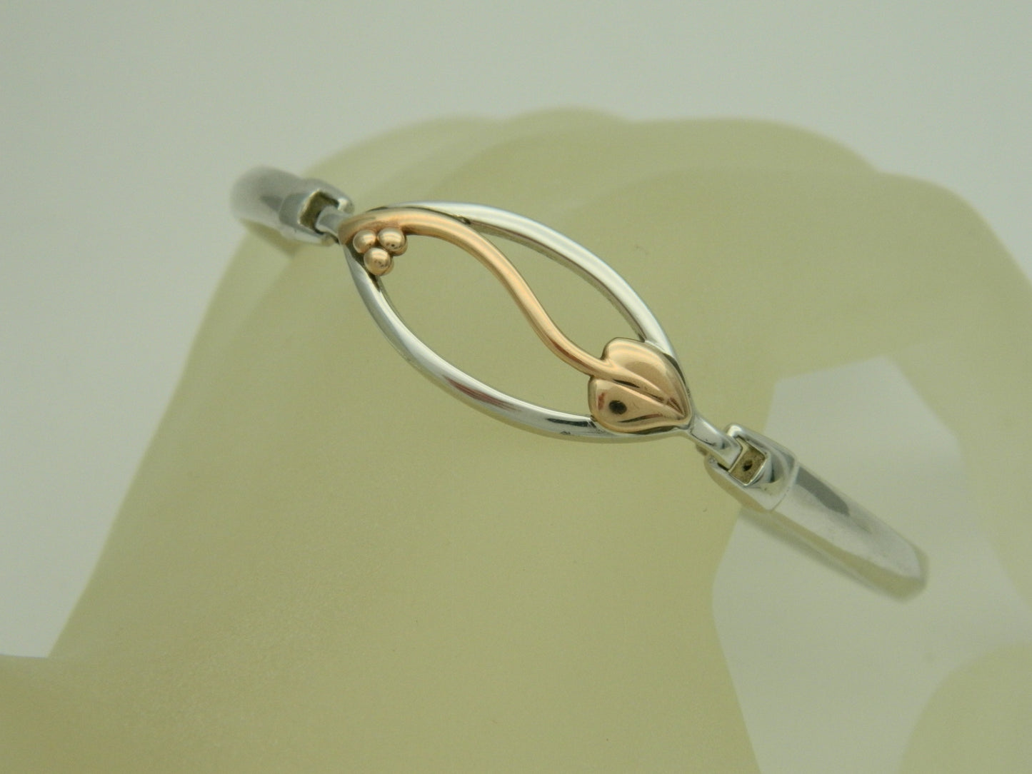Clogau Sterling Silver & 9ct Rose Gold Through These Eyes Bangle RRP £280.00 (pre-loved)