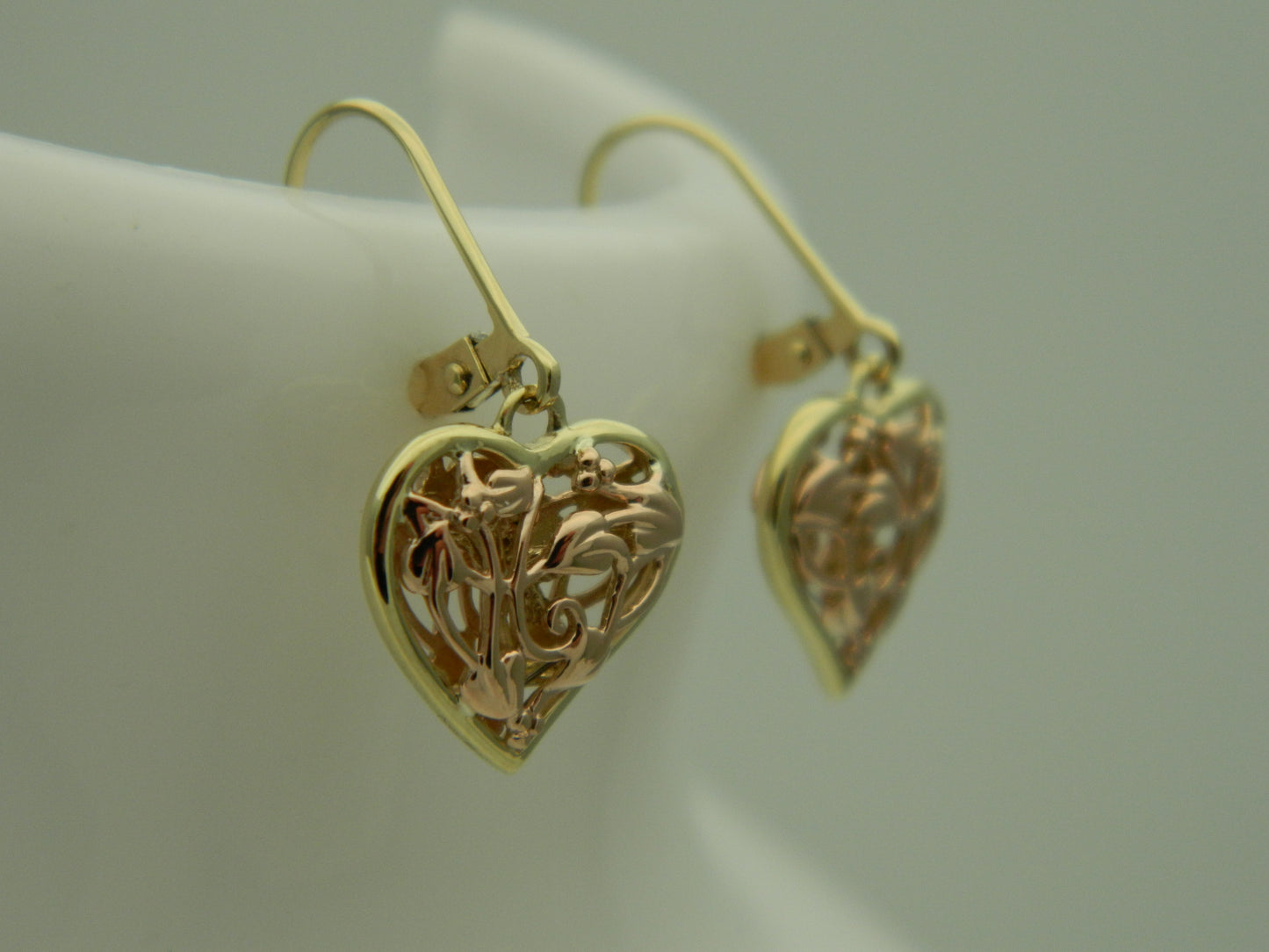 Clogau 9ct Yellow & Rose Gold Tree of Life Fairy Heart Drop Earrings