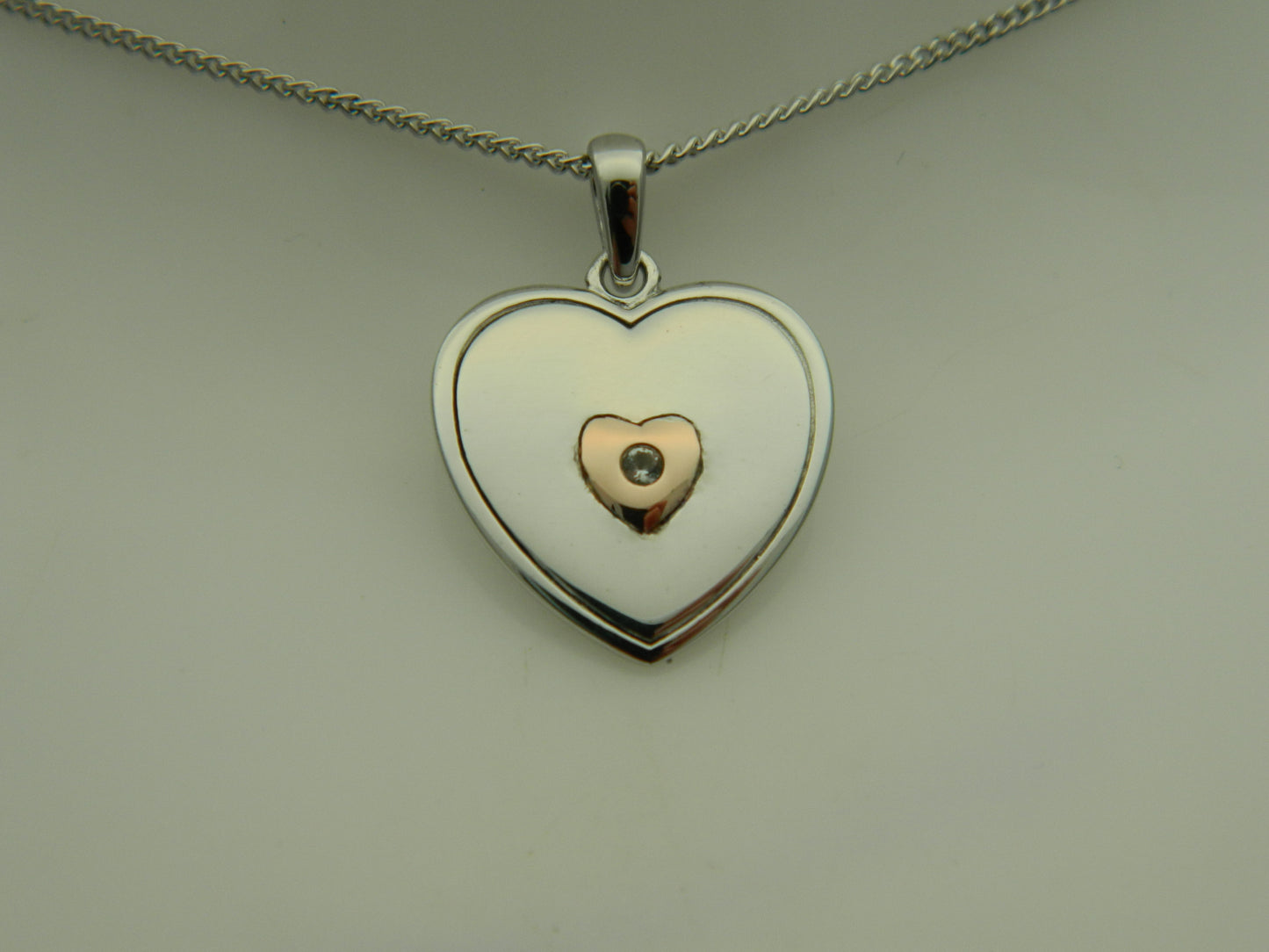 Clogau Sterling Silver & 9ct Rose Gold Cariad Heart Topaz Pendant