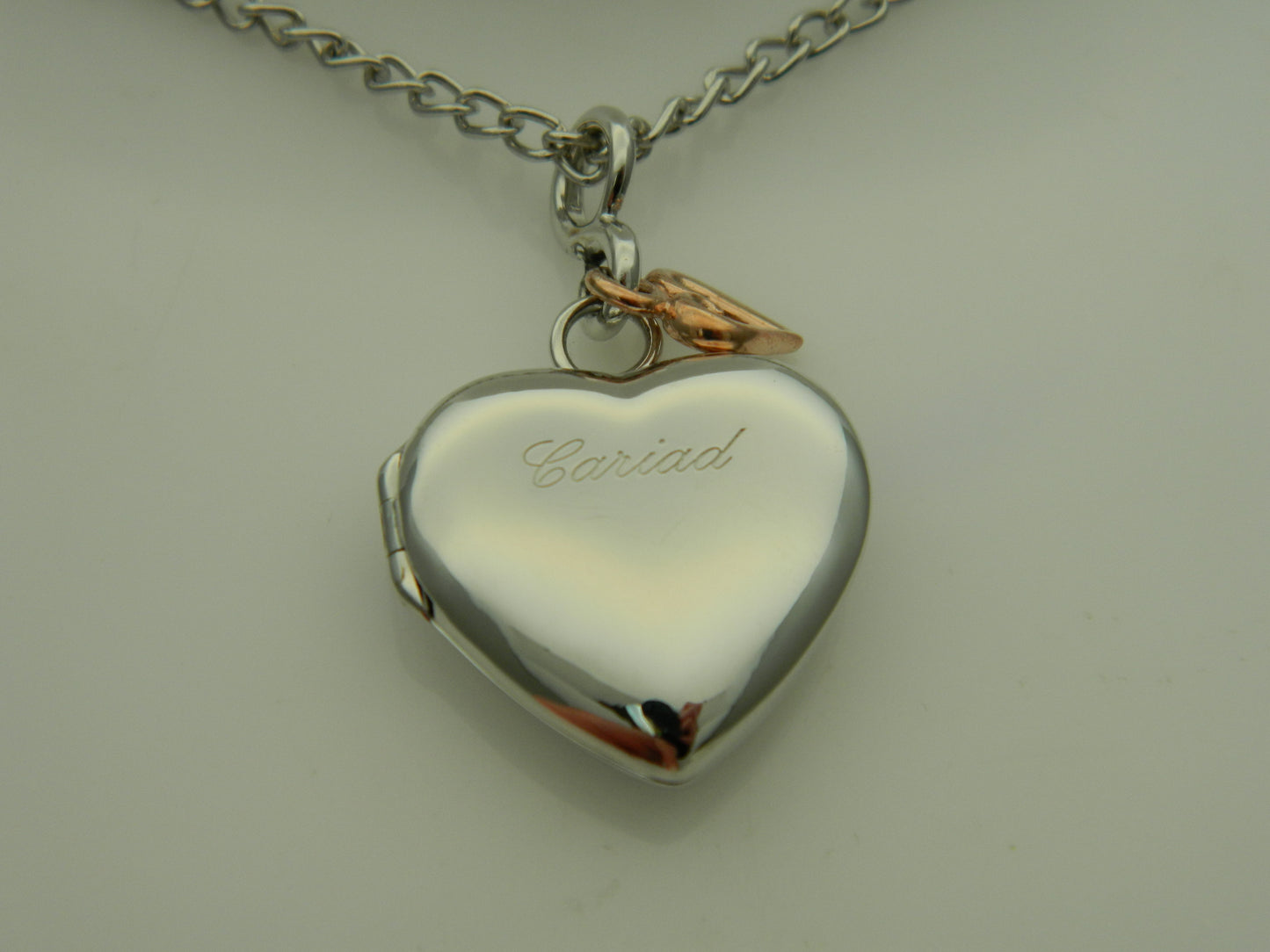 Clogau Sterling Silver & 9ct Rose Gold Cariad Heart Locket RRP £239.00