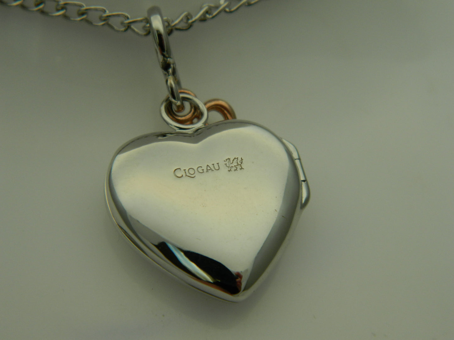 Clogau Sterling Silver & 9ct Rose Gold Cariad Heart Locket RRP £239.00