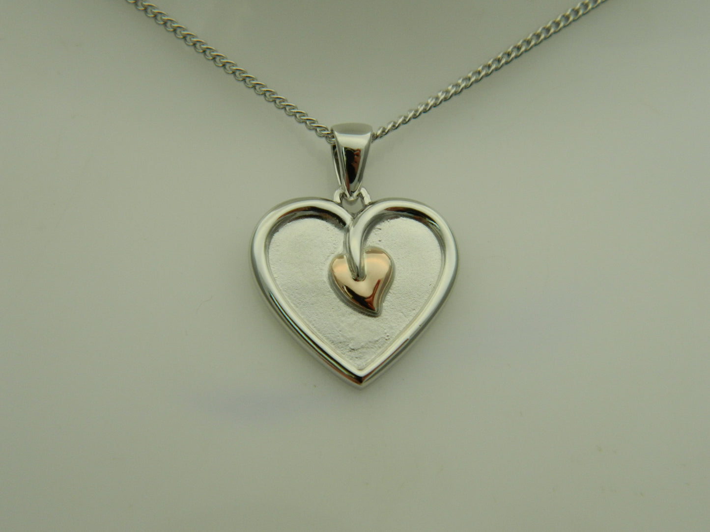 Clogau Sterling Silver & 9ct Rose Gold Tree of Life Vine Heart Pendant