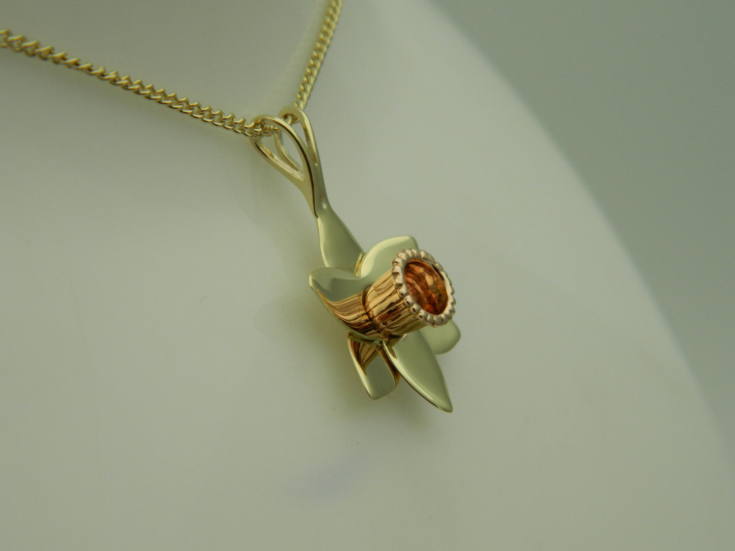 Clogau 9ct Yellow & Rose Gold Daffodil Pendant