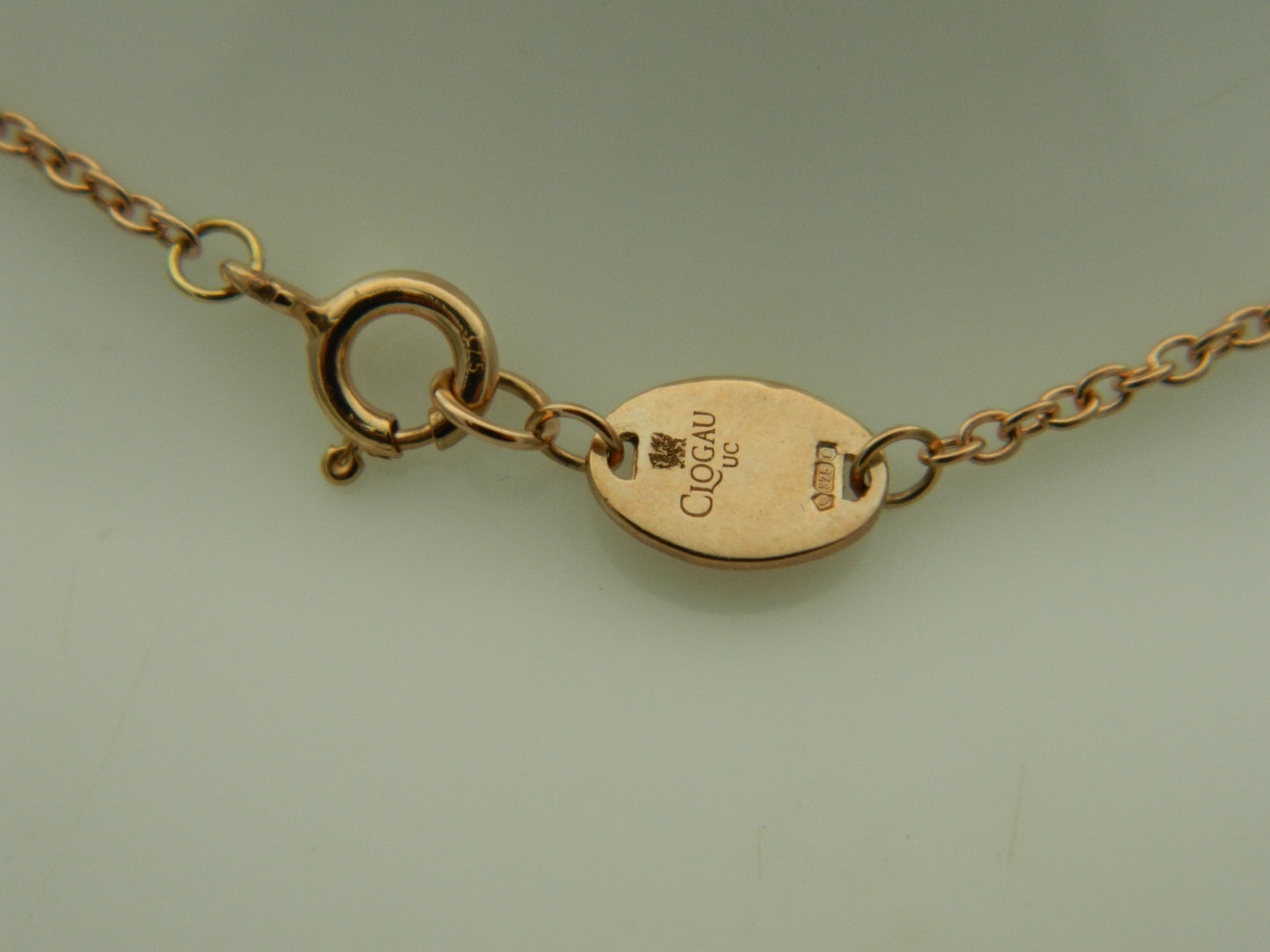 Clogau 9ct Rose Gold Lady Luck Mother of Pearl & Diamond Pendant RRP £820.00
