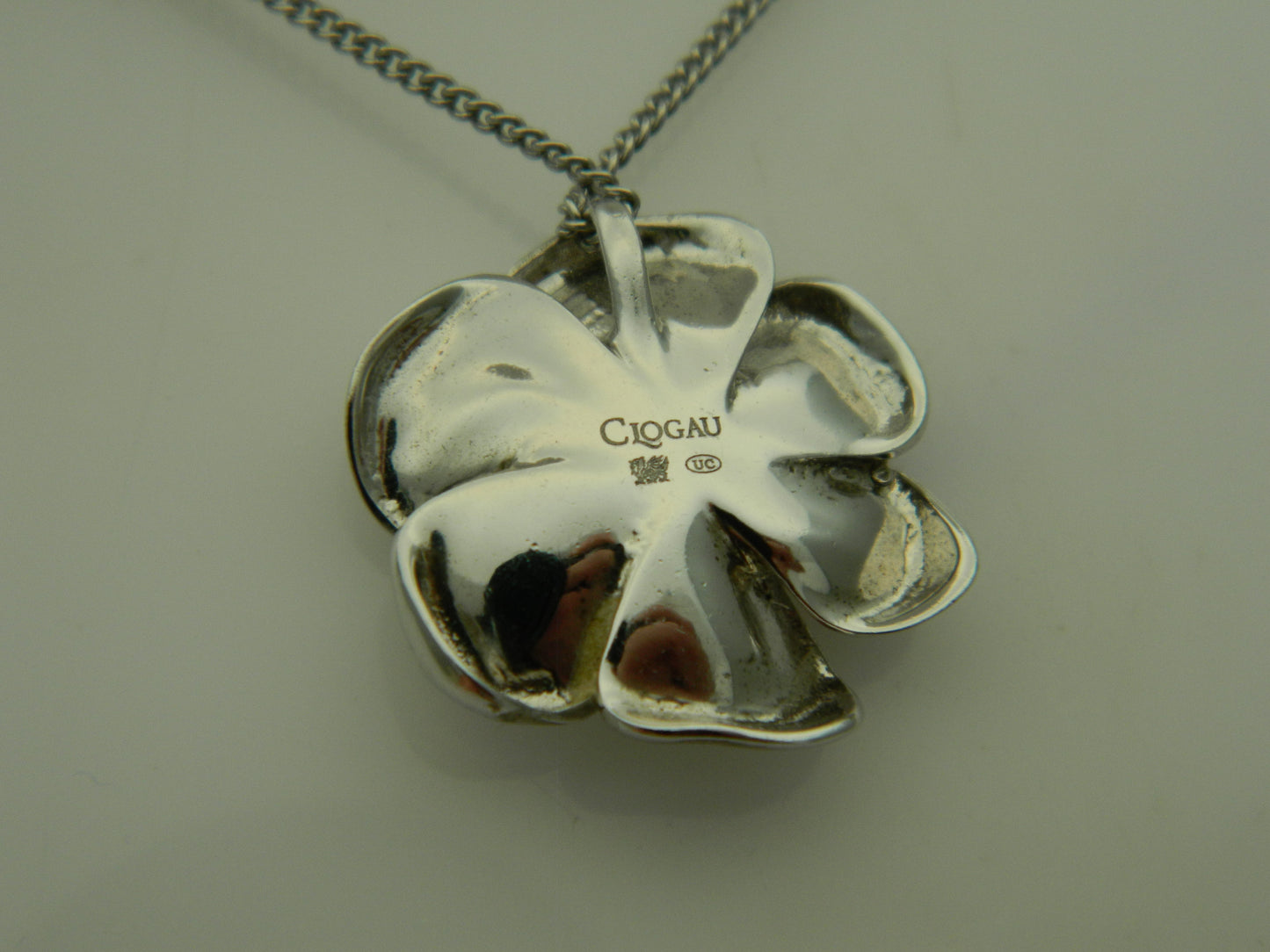 Clogau Sterling Silver & 9ct Rose Gold Welsh Poppy Ruby & Diamond Pendant (pre loved)