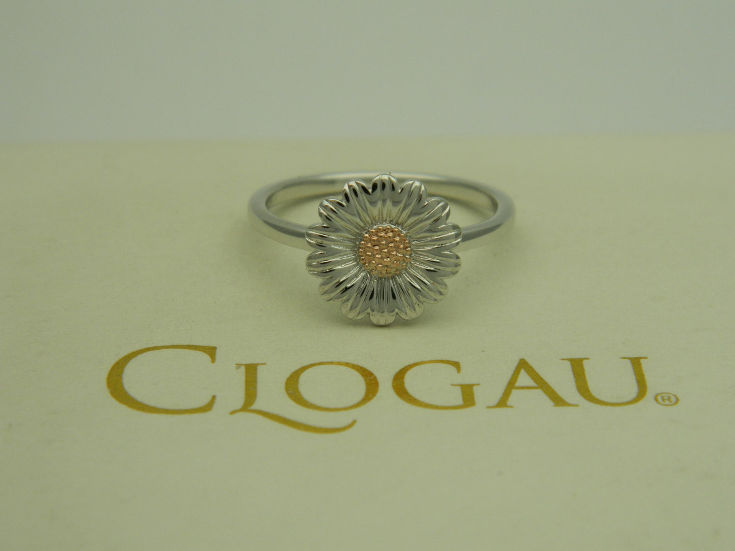 Clogau Sterling Silver & 9ct Rose Gold Daisy Ring size J, K, O, Q or R