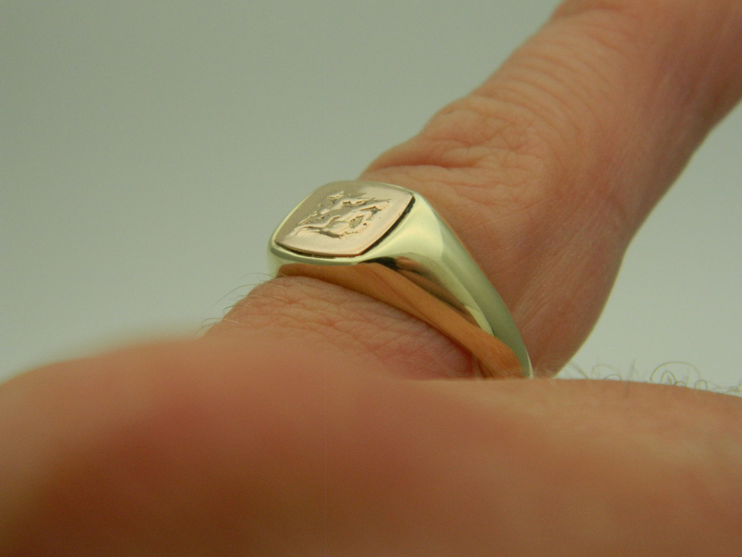 Clogau 9ct Yellow & Rose Gold Welsh Dragon Unisex Signet Ring RRP £790.00 size N (pre loved)