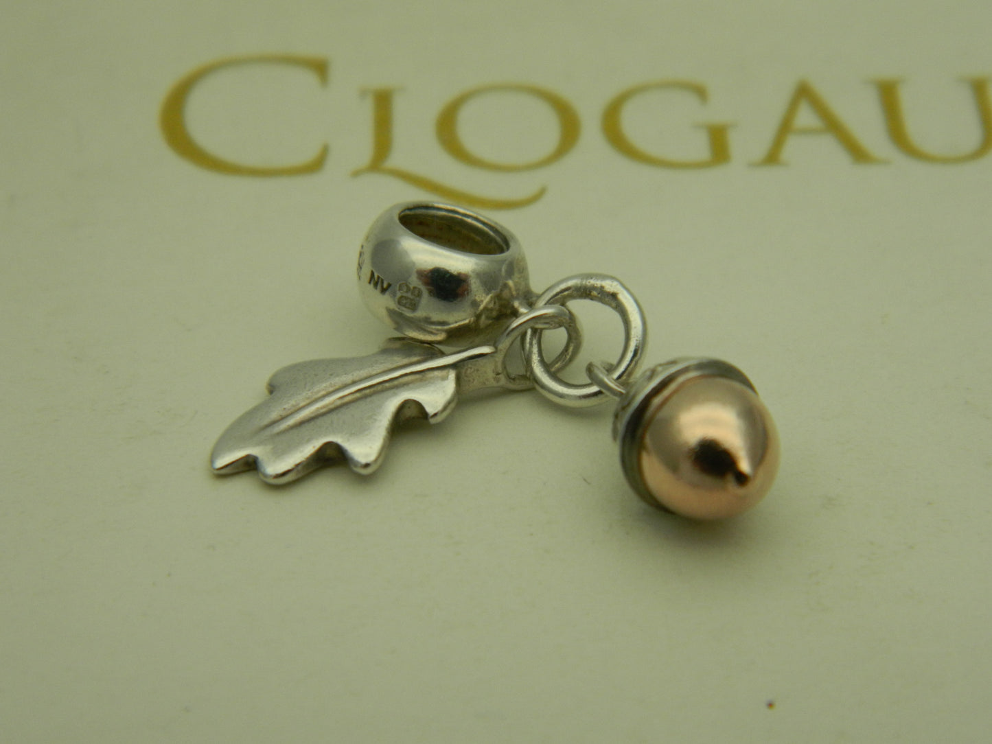 Clogau Sterling Silver & 9ct Rose Gol Royal Clogau Oak Bead Charm (pre loved)
