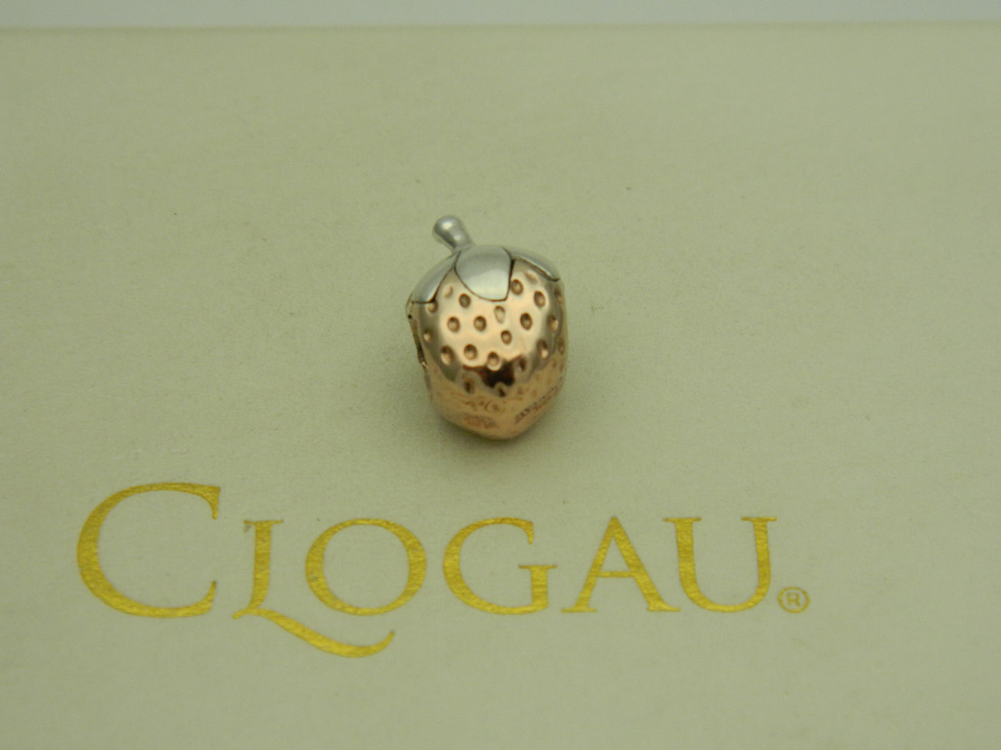 Clogau Sterling Silver & 9ct Rose Gold Strawberry Bead Charm (pre loved)