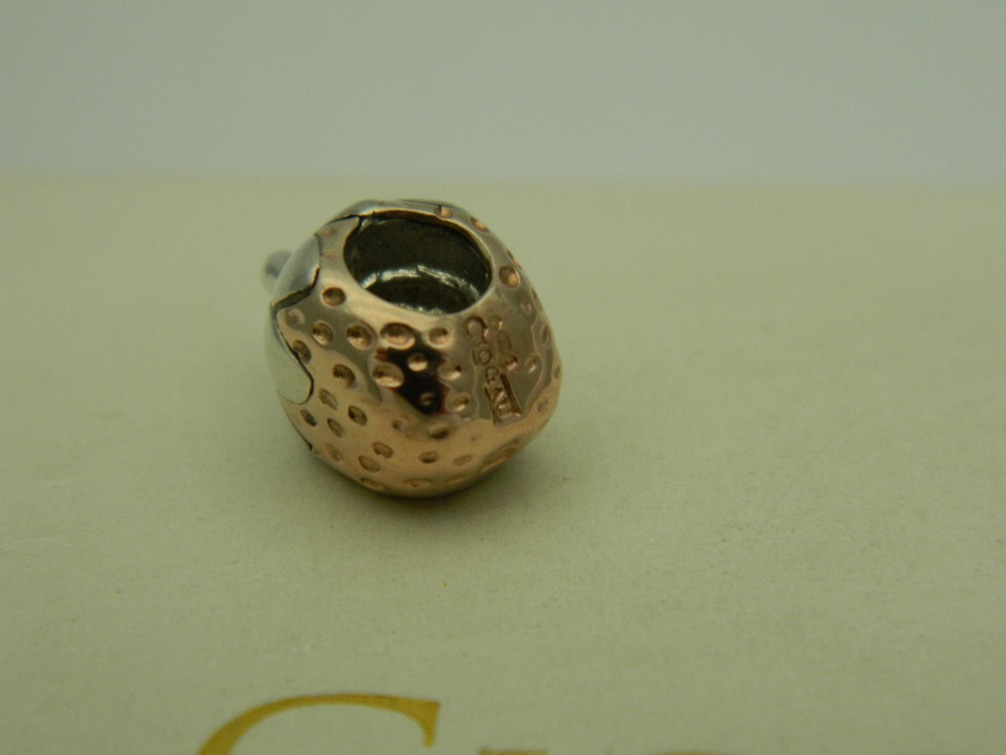 Clogau Sterling Silver & 9ct Rose Gold Strawberry Bead Charm (pre loved)