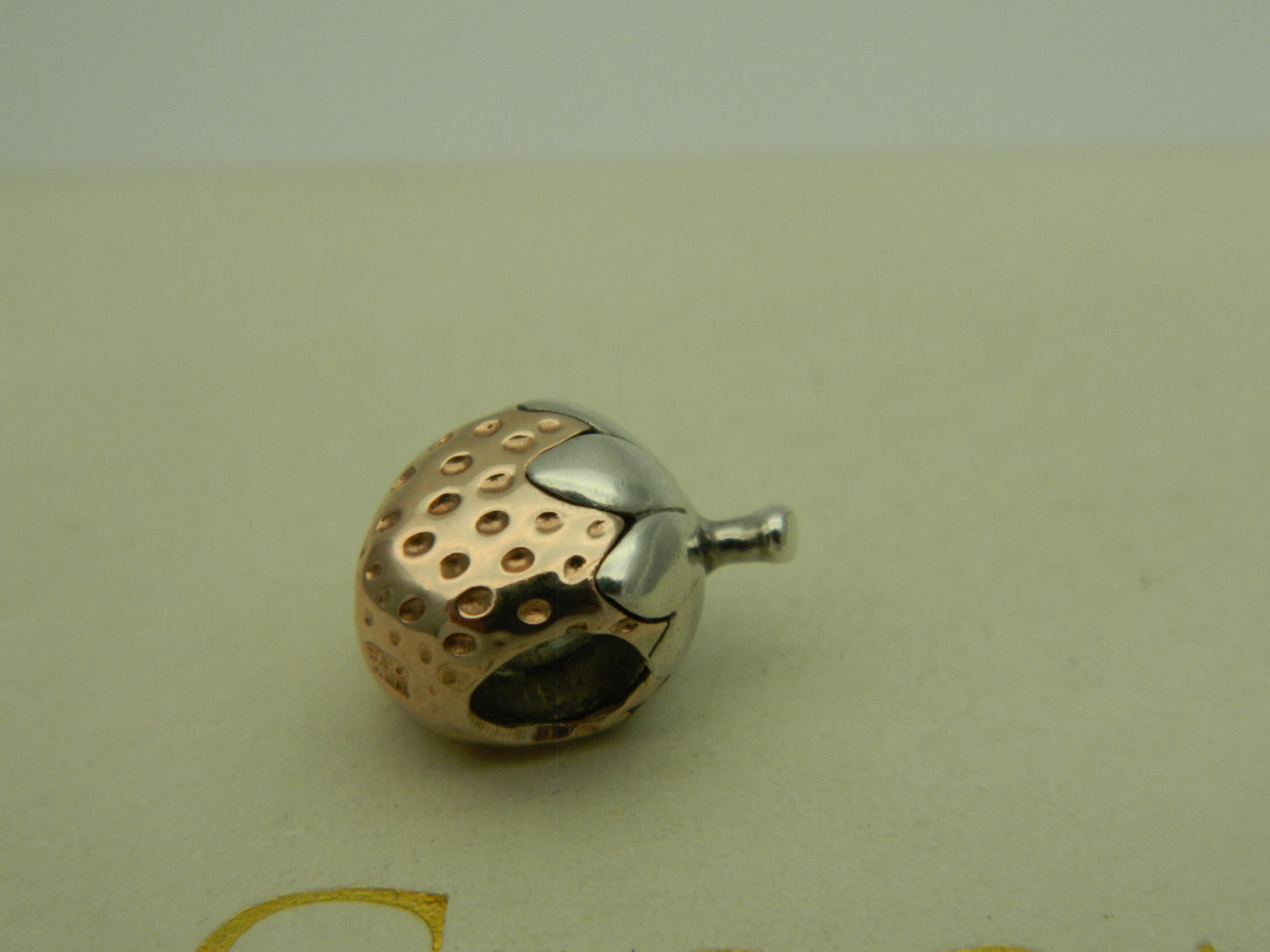 Clogau Sterling Silver & 9ct Rose Gold Strawberry Bead Charm (pre loved)
