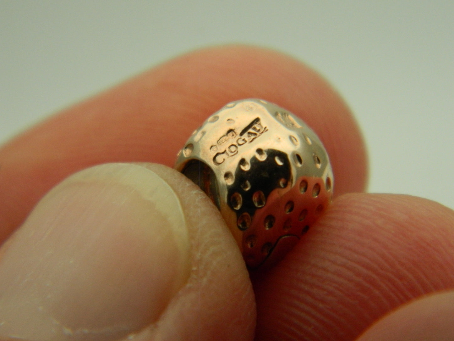 Clogau Sterling Silver & 9ct Rose Gold Strawberry Bead Charm (pre loved)