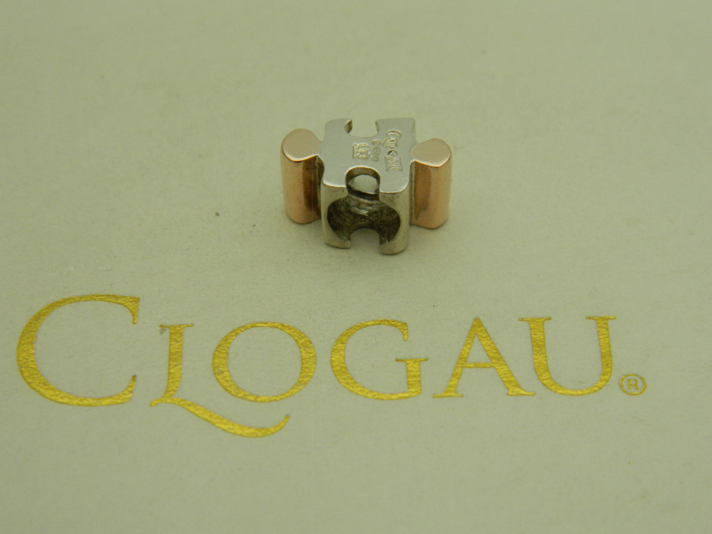 Clogau Sterling Silver & 9ct Rose Gold Jigsaw Bead Charm (pre loved)
