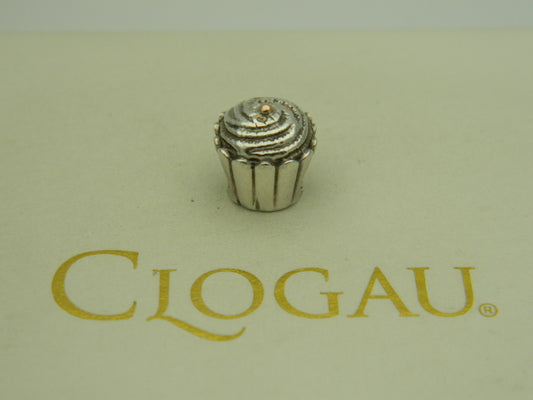 Clogau Sterling Silver & 9ct Rose Gold Cupcake Bead Charm (pre loved)