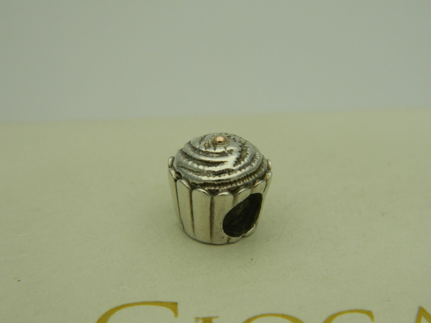Clogau Sterling Silver & 9ct Rose Gold Cupcake Bead Charm (pre loved)