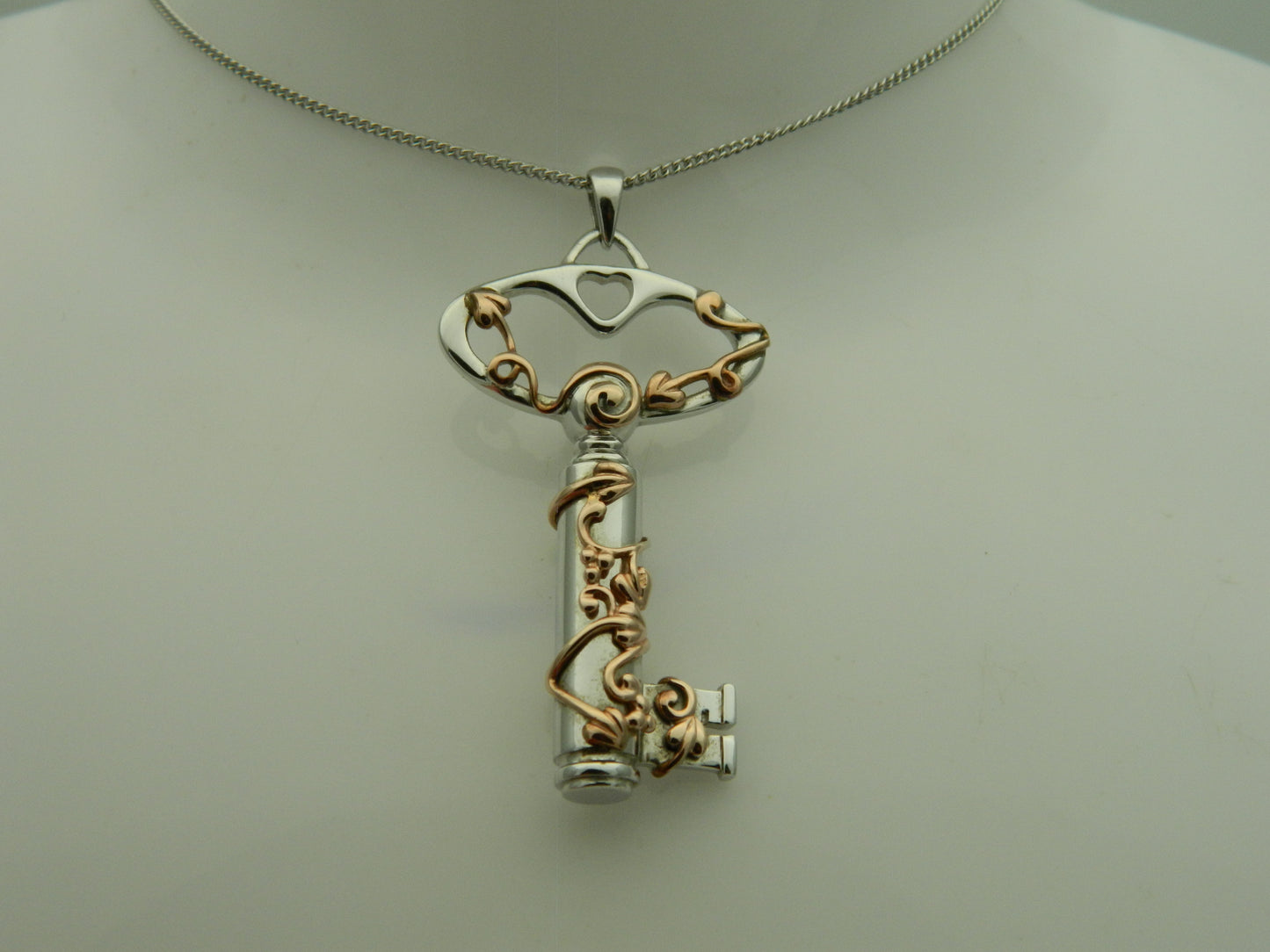 Clogau Sterling Silver & 9ct Rose Gold Tree of Life Key Notes Pendant