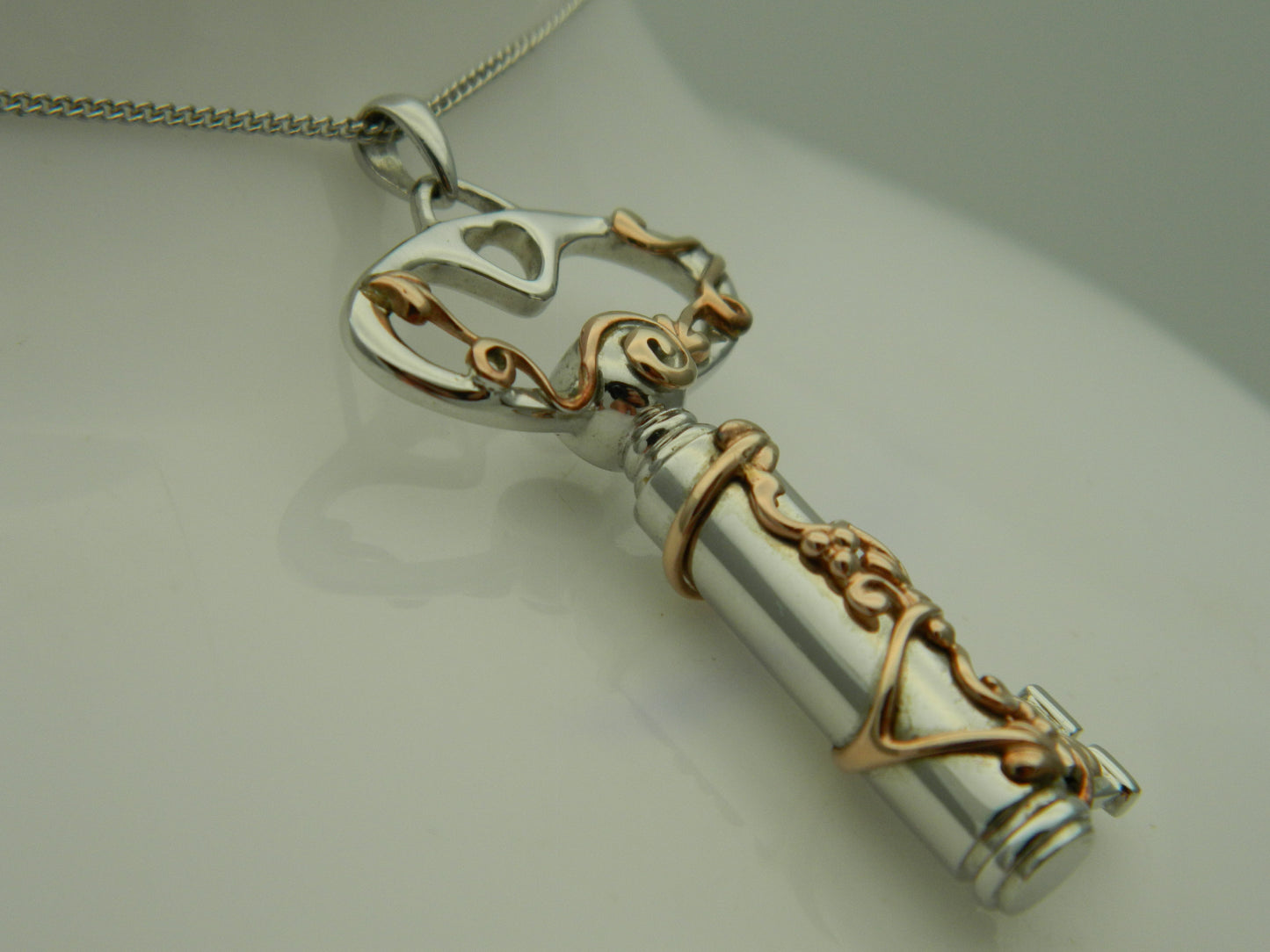 Clogau Sterling Silver & 9ct Rose Gold Tree of Life Key Notes Pendant
