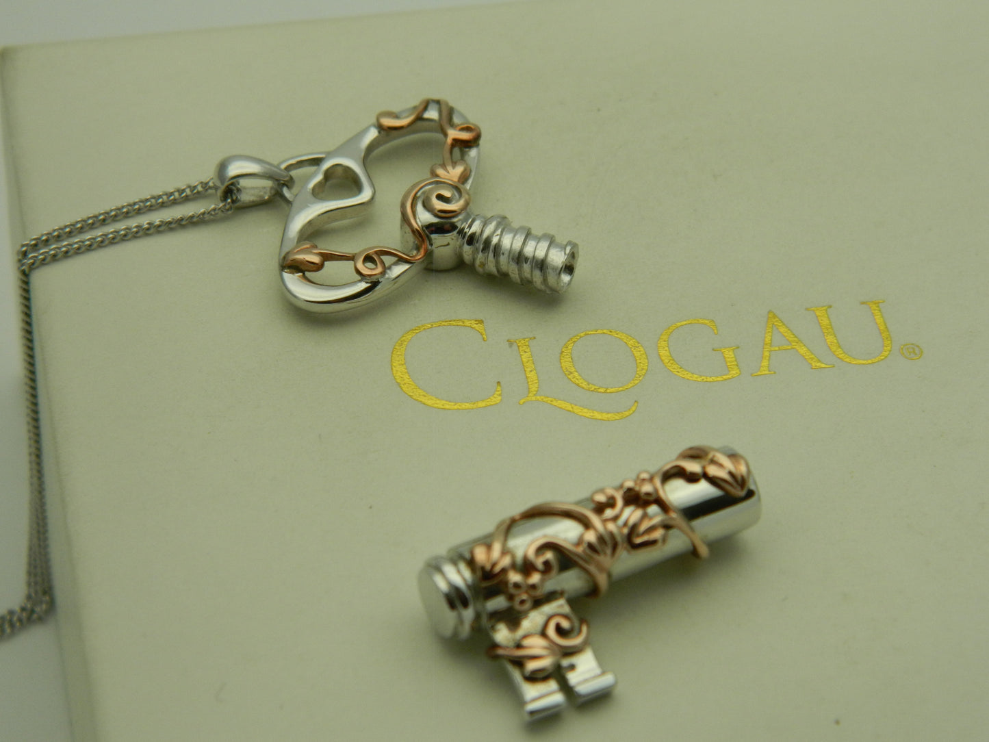 Clogau Sterling Silver & 9ct Rose Gold Tree of Life Key Notes Pendant