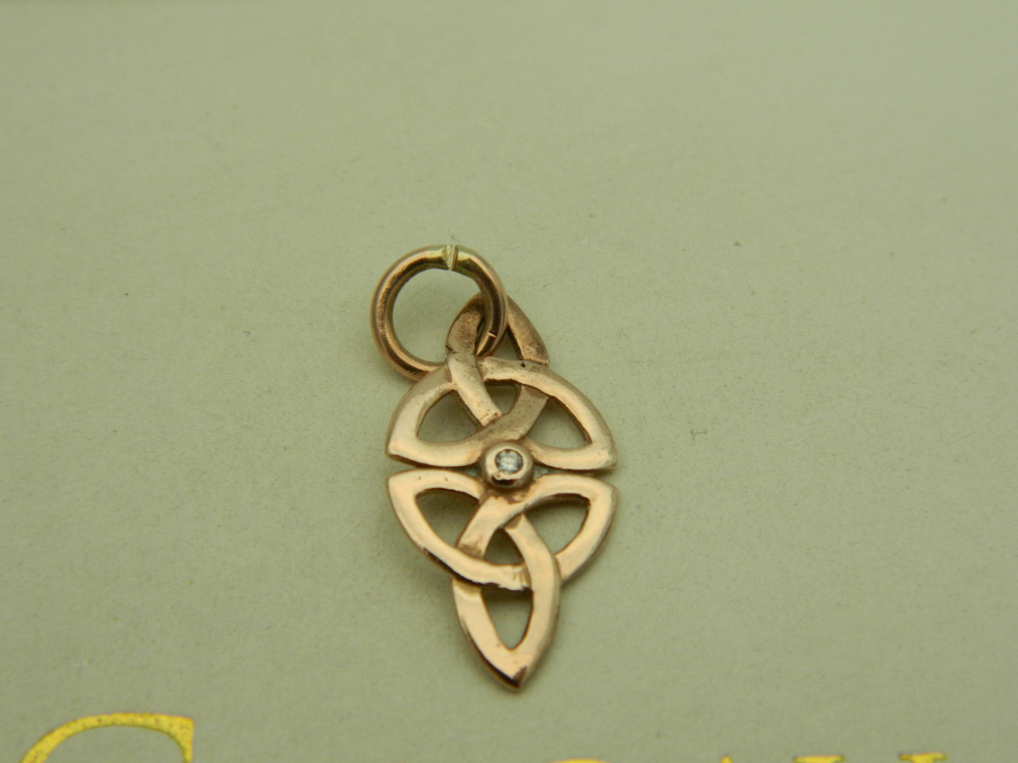 Clogau 9ct Gold Celtic Triquetra Diamond Pendant/Charm (pre loved)