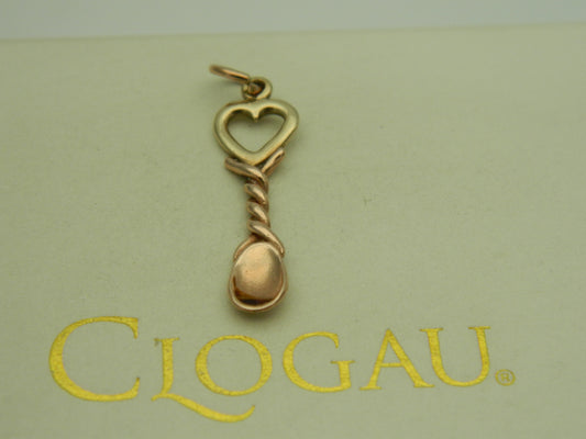 Clogau 9ct Yellow & Rose Gold Lovespoon Pendant/Charm (pre loved)
