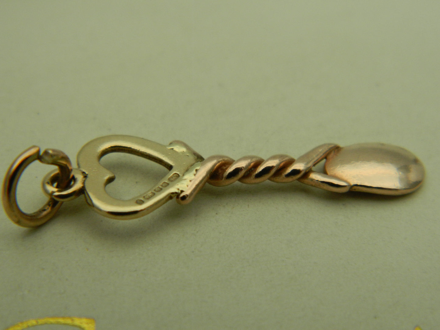Clogau 9ct Yellow & Rose Gold Lovespoon Pendant/Charm (pre loved)