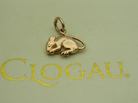 Clogau 9ct Rose Gold Harvest Mouse Pendant/Charm (pre loved)