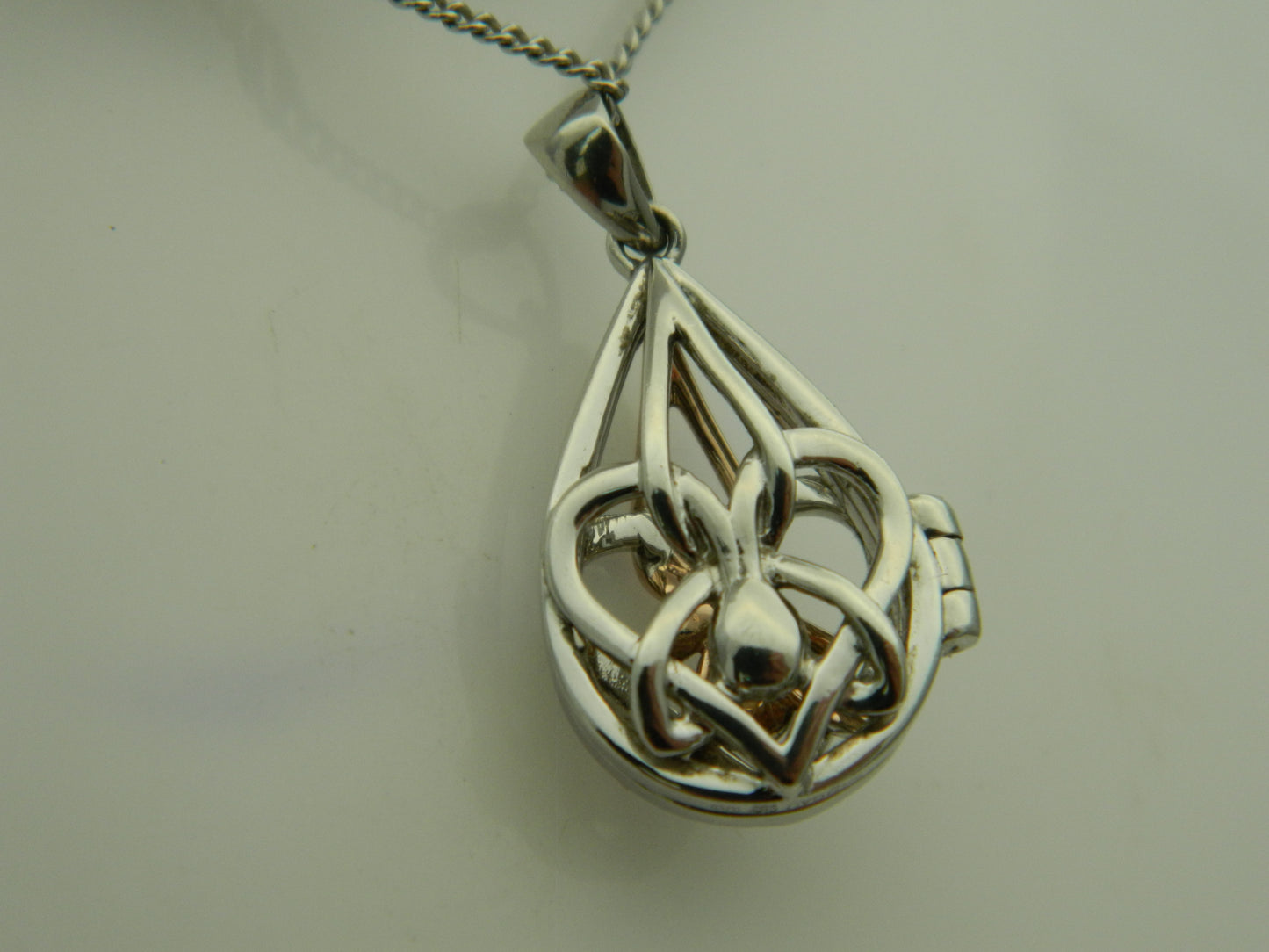 Clogau Sterling Silver & 9ct Rose Gold Dwynwen Opal Locket (pre loved)