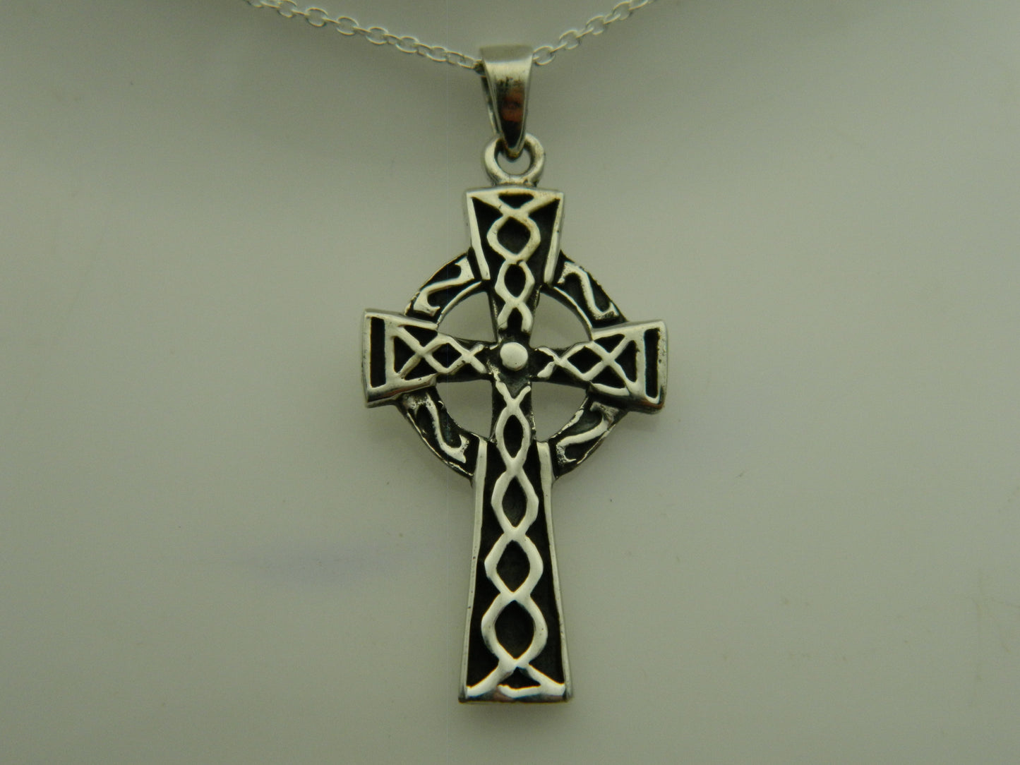 Sterling Silver Celtic Cross Pendant & Chain