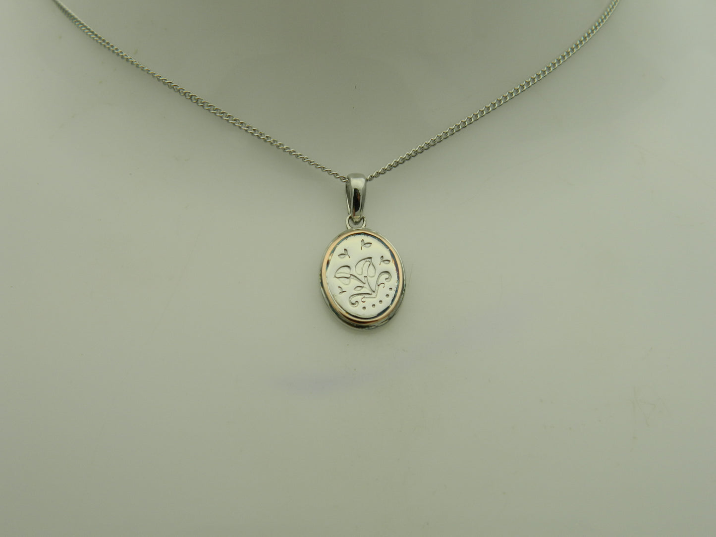 Clogau Sterling Silver & 9ct Rose Gold Tree of Life Filigree Pendant
