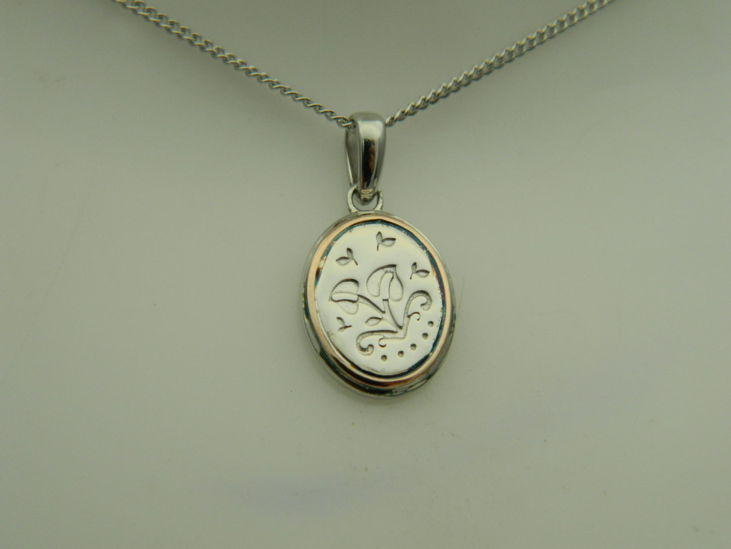 Clogau Sterling Silver & 9ct Rose Gold Tree of Life Filigree Pendant