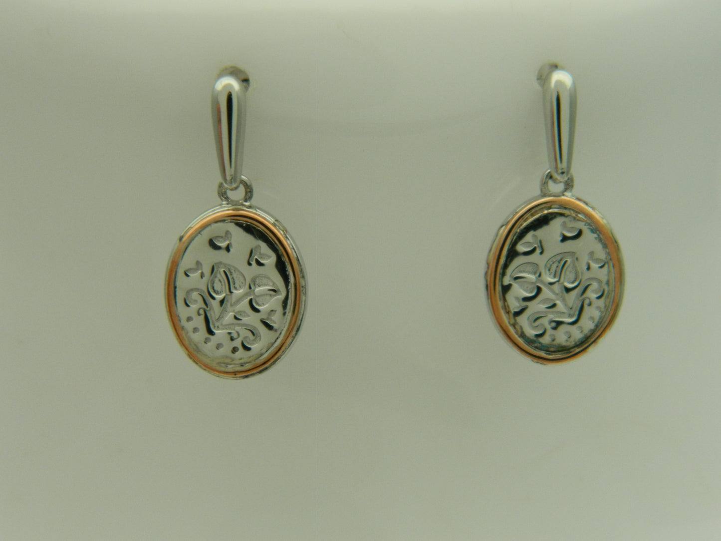Clogau Sterling Silver & 9ct Rose Gold Tree of Life Filigree Drop Earrings RRP £159.00