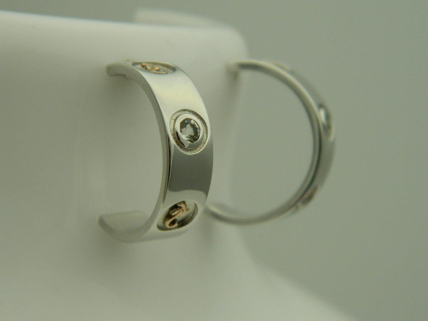 Clogau Sterling Silver & 9ct Rose Gold Tree of Life Insignia Topaz Half Hoop Earrings RRP £209.00