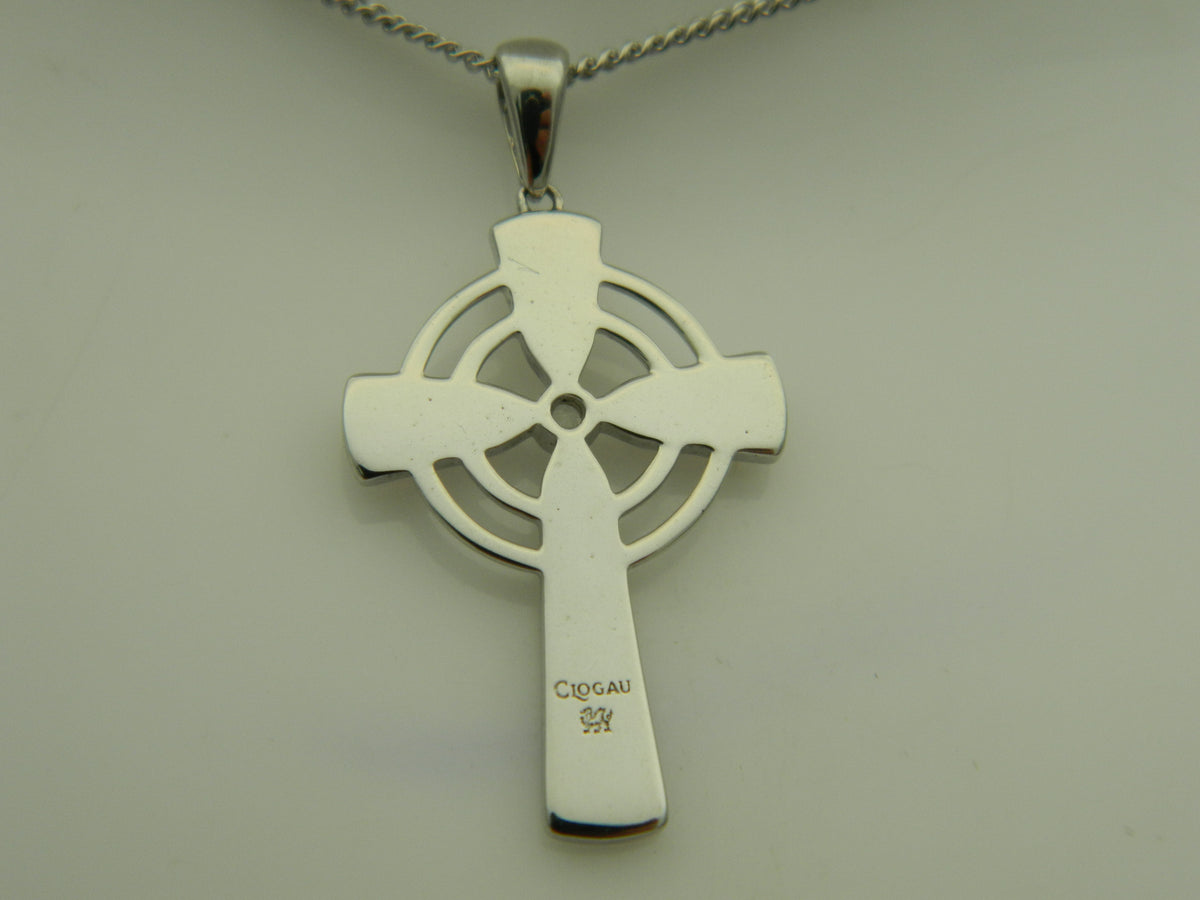 Clogau Sterling Silver & 9ct Rose Gold Welsh Royalty Topaz Cross Pendant