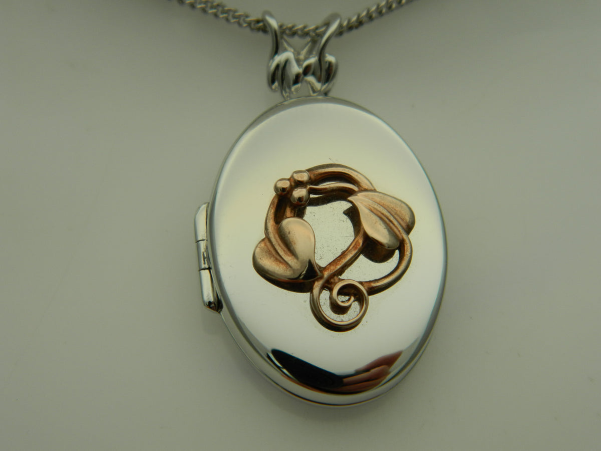Clogau Sterling Silver & 9ct Rose Gold Tree of Life Oval Locket (pre loved)