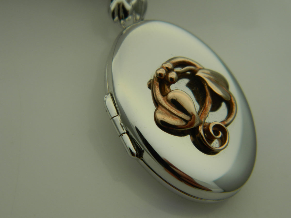 Clogau Sterling Silver & 9ct Rose Gold Tree of Life Oval Locket (pre loved)