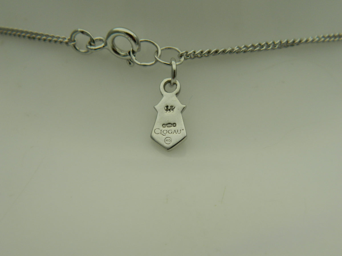 Clogau Sterling Silver & 9ct Rose Gold Heartstrings Harp Necklace (pre loved)