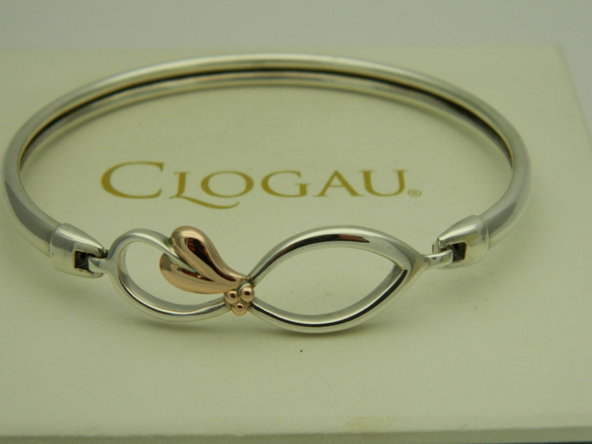 Clogau Sterling Silver & 9ct Rose Gold Tree of Life Bangle RRP £209.00 (pre loved)