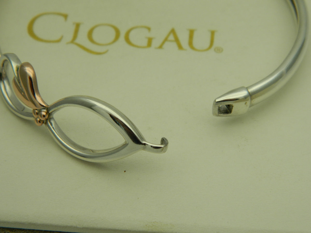 Clogau Sterling Silver & 9ct Rose Gold Tree of Life Bangle RRP £209.00 (pre loved)