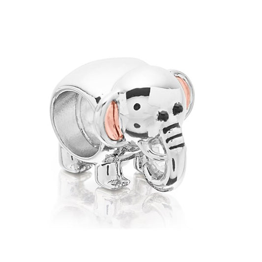 Clogau Sterling Silver & 9ct Rose Gold Elephant Bead Charm