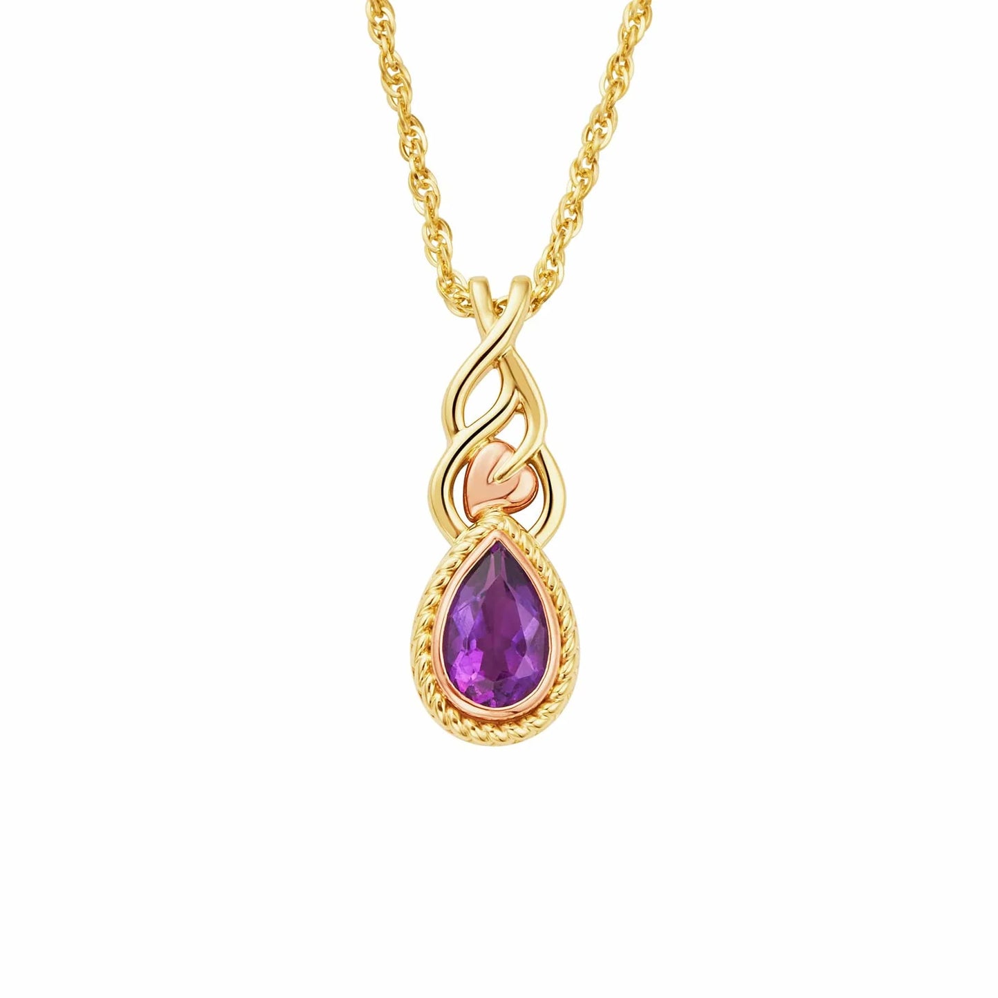 Clogau 9ct Gold Delphinium Amethyst Pendant RRP £900.00