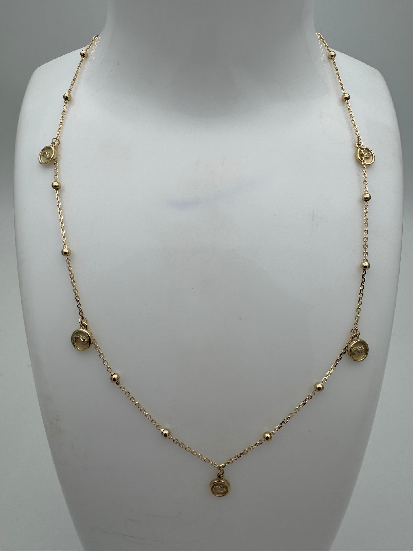 Clogau 9ct Yellow & Rose Gold Insignia Drop Necklace RRP £860.00