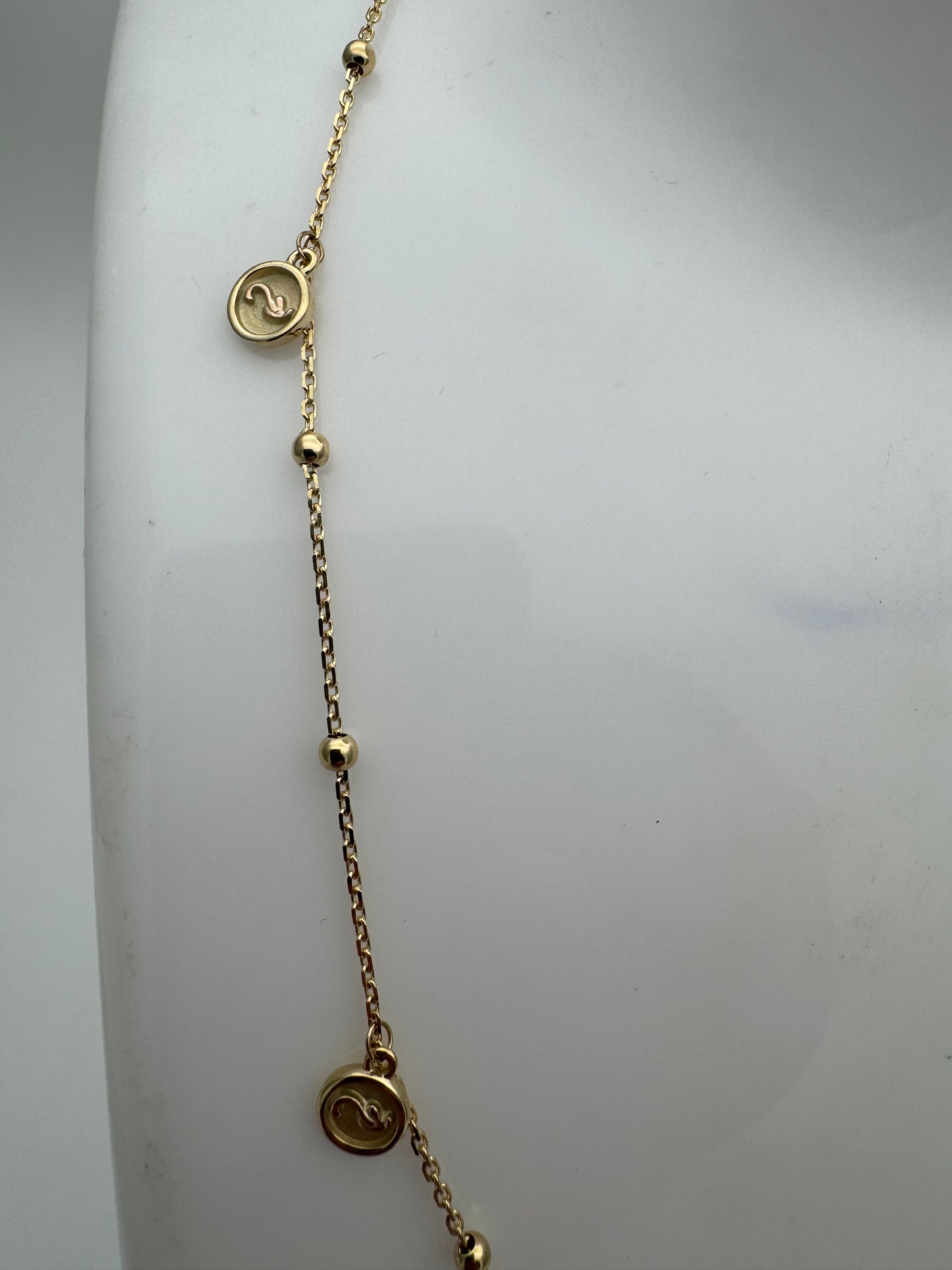 Clogau 9ct Yellow & Rose Gold Insignia Drop Necklace RRP £860.00