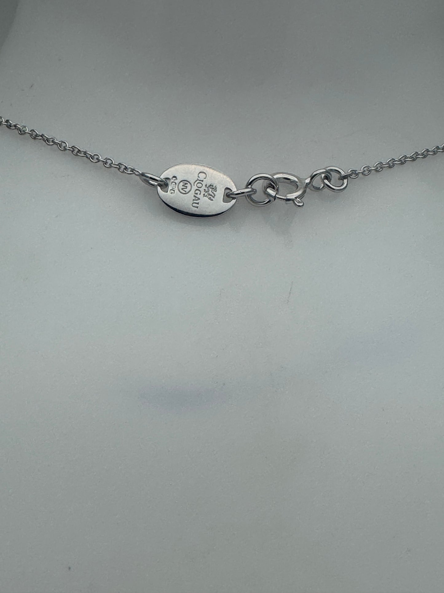 Clogau Sterling Silver & 9ct Rose Gold Lilibet Sky Blue Topaz Circular Pendant RRP £189.00