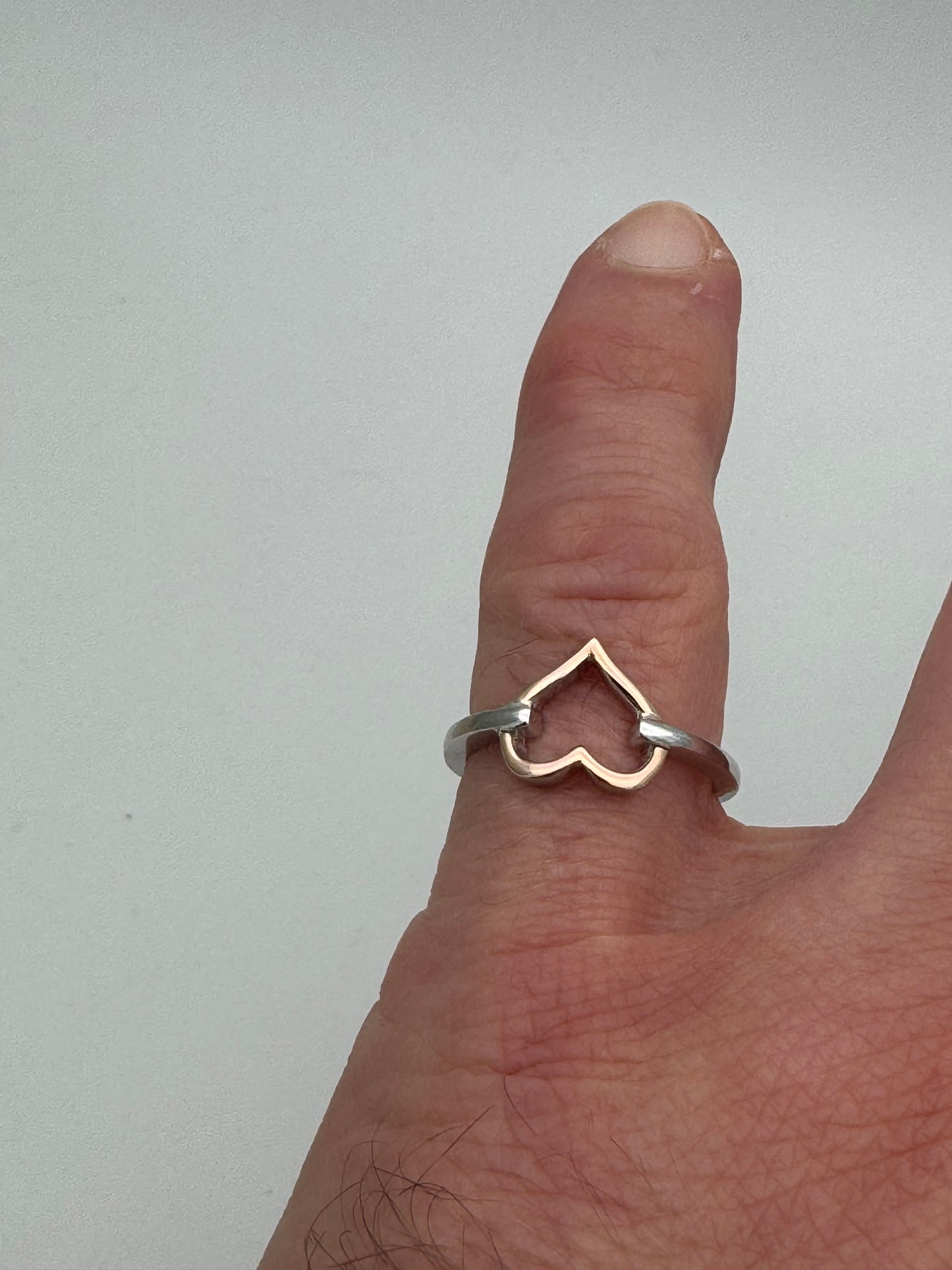 Clogau Sterling Silver & 9ct Rose Gold Close to my Heart Open Ring RRP £139.00 size K, M, O or P