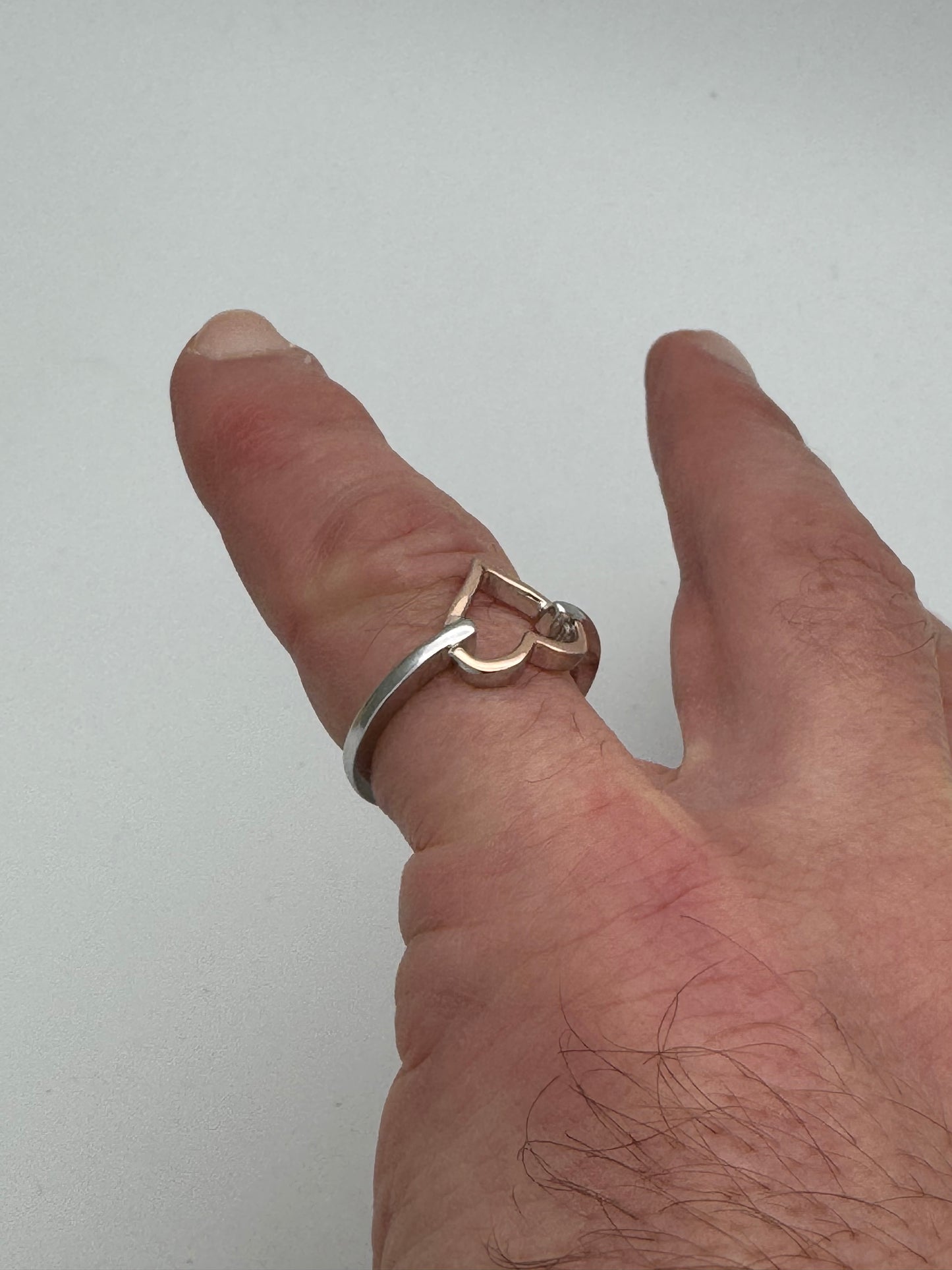 Clogau Sterling Silver & 9ct Rose Gold Close to my Heart Open Ring RRP £139.00 size K, M, O or P