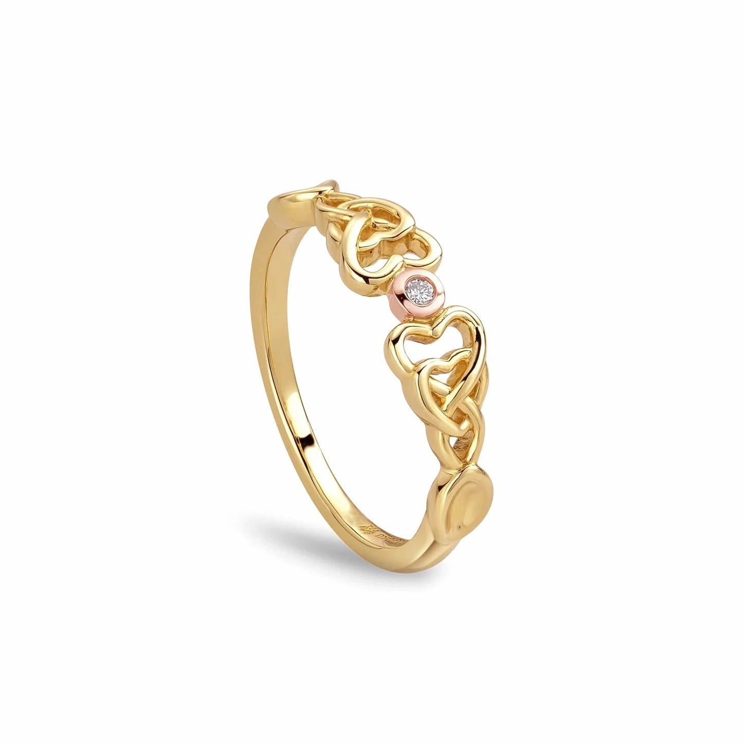 Clogau 9ct Gold Lovespoons Diamond Ring RRP £420.00 size P