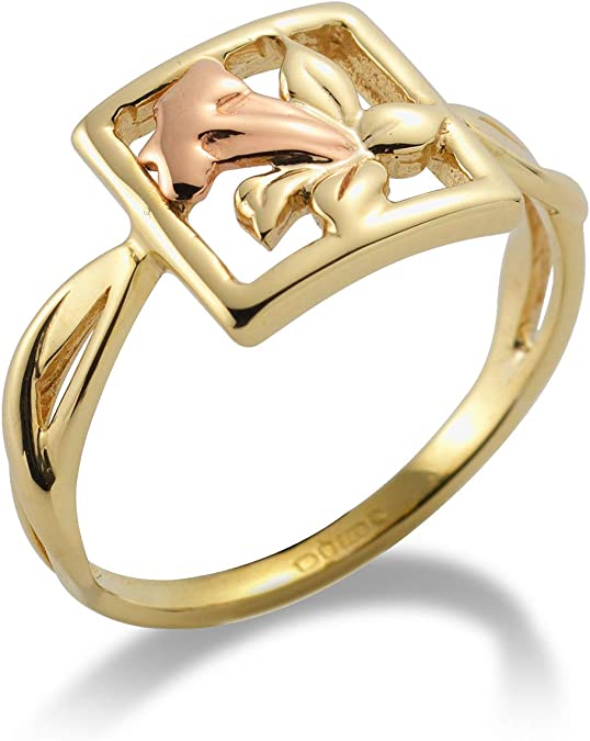 Clogau 9ct Yellow & Rose Gold St David's Daffodil Ring size J, L or M