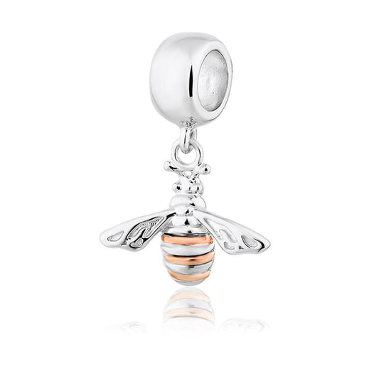 Clogau Sterling Silver & 9ct Rose Gold Honey Bee Bead Charm