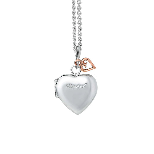 Clogau Sterling Silver & 9ct Rose Gold Cariad Heart Locket RRP £229.00 (slight second)