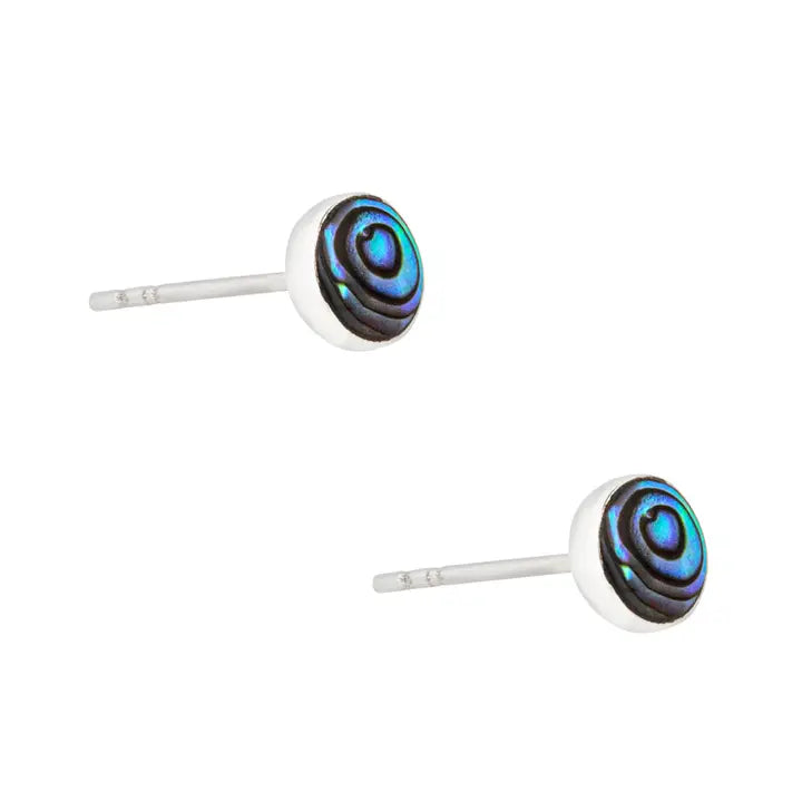 Sterling Silver Abalone Stud Earrings